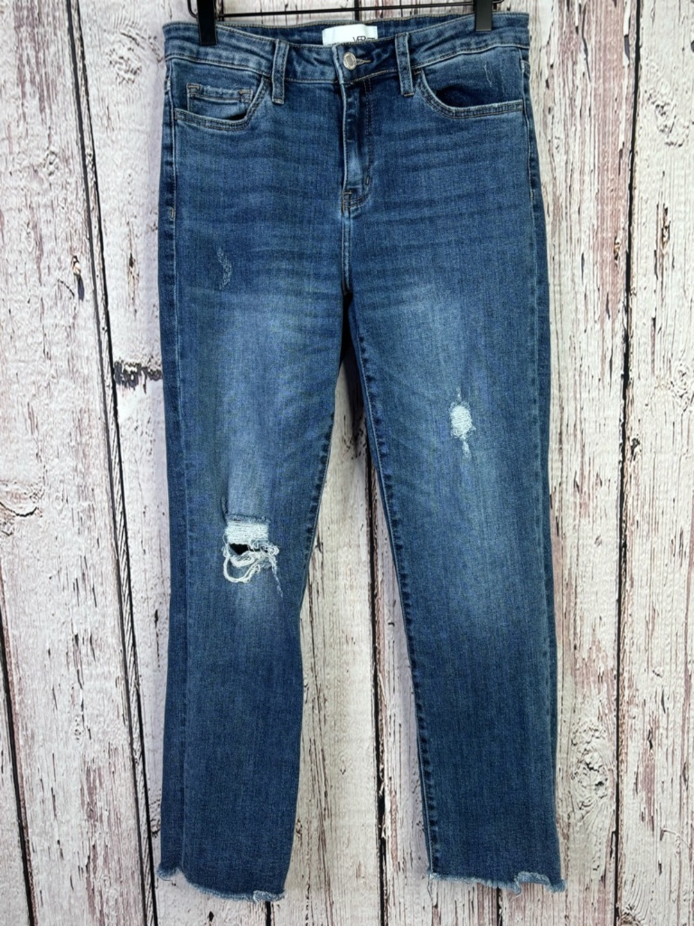 Vervet Jeans Size 29 Distressed Ankle Length Mid Rise Ripped Stretch‎ Denim